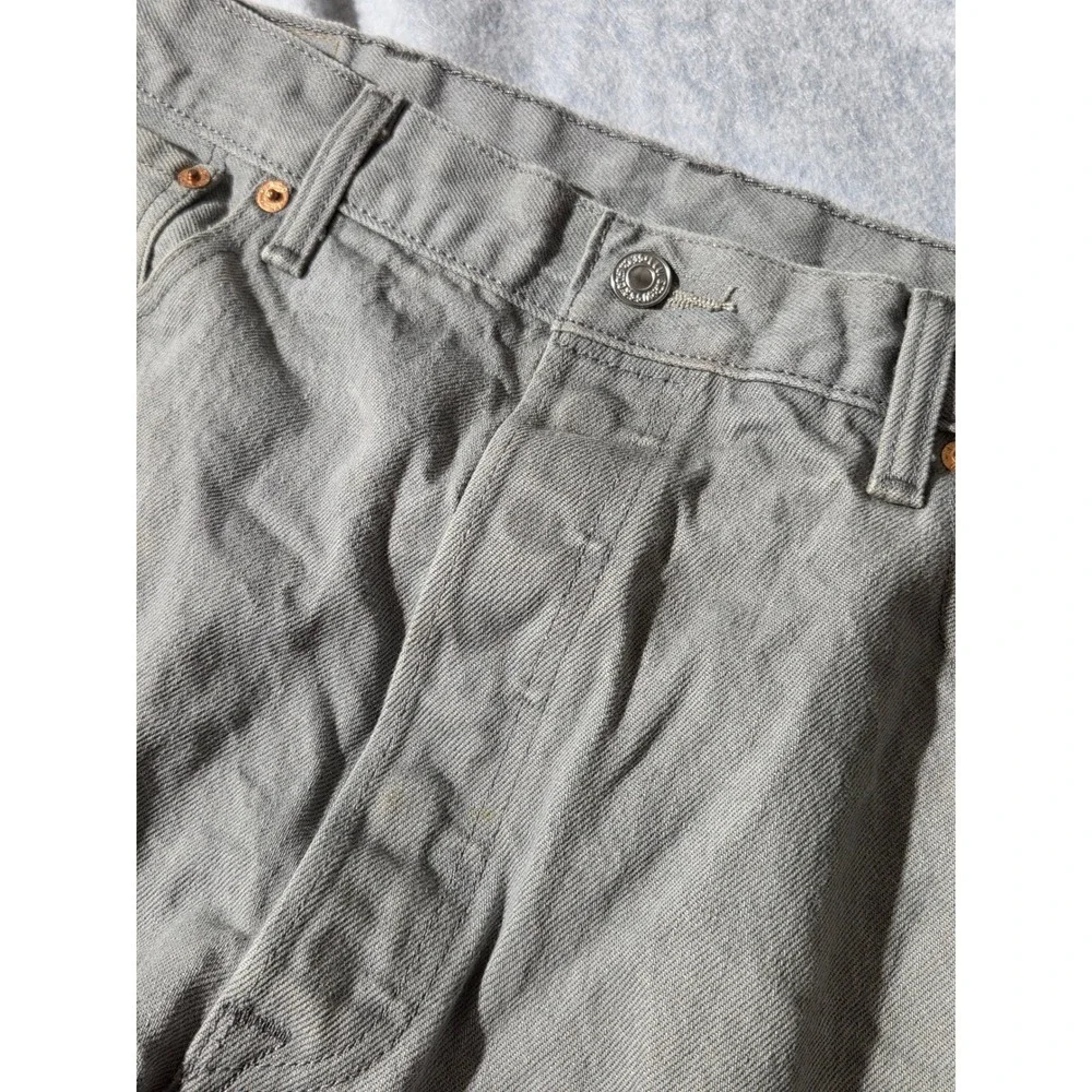 Levis 501 Original Fit‎ Grey Denim Jeans Mens 38x30 Straight Leg Button Fly